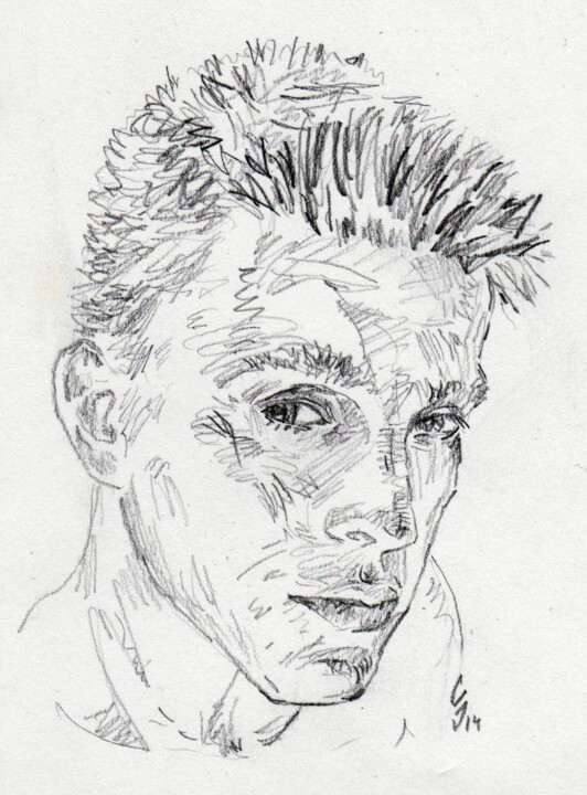 Drawing titled "Andrew" by Sergey Sovkov, Original Artwork, Pencil