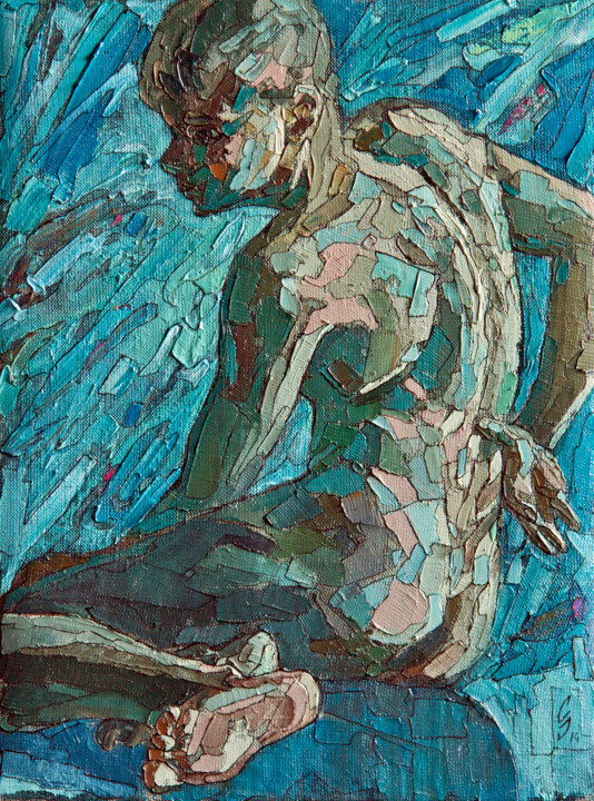 Painting titled "Nik" by Sergey Sovkov, Original Artwork, Oil