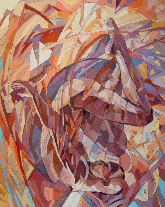 Painting titled "Icarus" by Sergey Sovkov, Original Artwork, Oil
