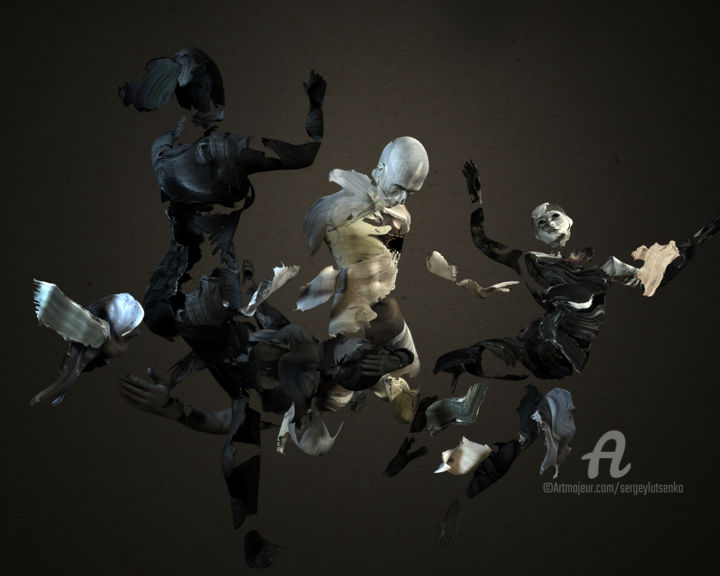 Arte digital titulada "Gooseberry" por Sergey Lutsenko, Obra de arte original, Modelado 3D Montado en Bastidor de camilla de…