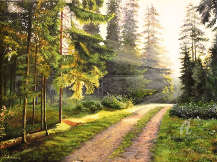 Painting titled "Awakening" by Sergey Lutsenko, Original Artwork, Oil