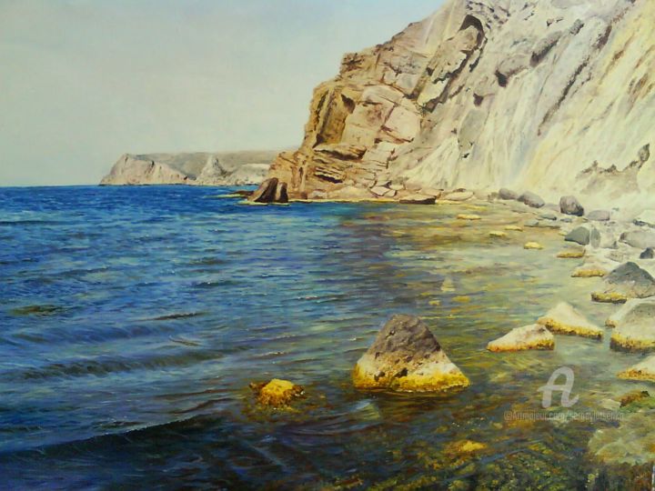 Pittura intitolato "Crimea" da Sergey Lutsenko, Opera d'arte originale, Olio