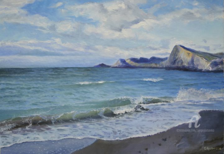 Painting titled "Breeze" by Sergey Lutsenko, Original Artwork, Oil