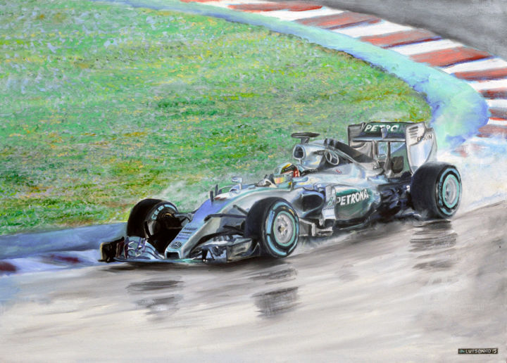 "F1.Lewis Hamilton.…" başlıklı Tablo Sergey Lutsenko tarafından, Orijinal sanat, Petrol