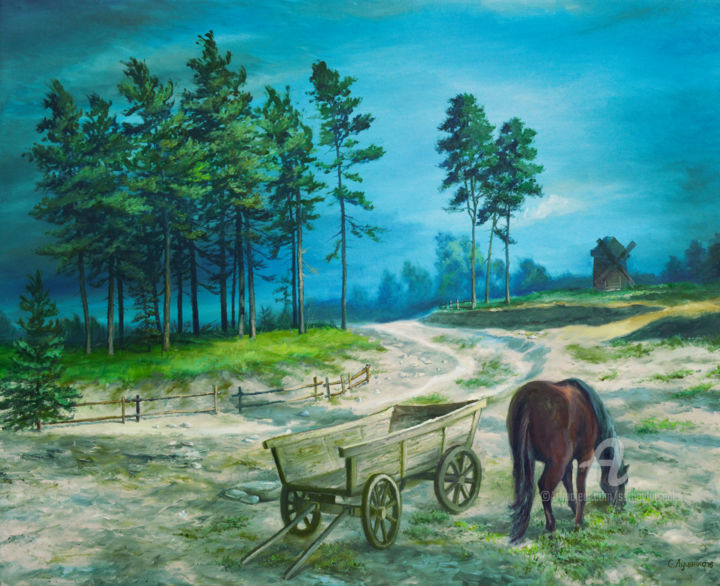 Pintura titulada "The storm is approa…" por Sergey Lutsenko, Obra de arte original, Oleo Montado en Bastidor de camilla de m…