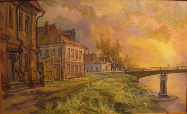 Painting titled "Август в Тобольске." by Sergei Vladimirov, Original Artwork