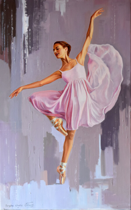 Pittura intitolato "The beauty of dance…" da Serghei Ghetiu, Opera d'arte originale, Olio Montato su Telaio per barella in l…