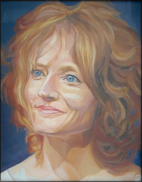 Painting titled "Джоди Фостер." by Sergik, Original Artwork