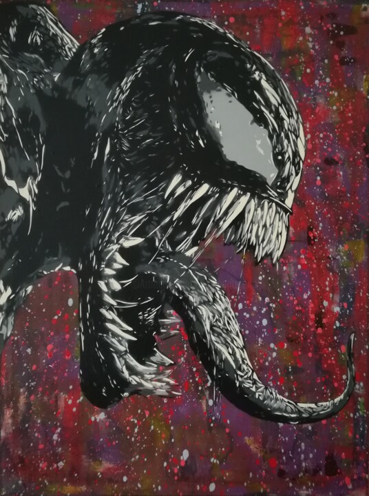 Painting titled "Venom" by Sérgio Clemente, Original Artwork, Acrylic