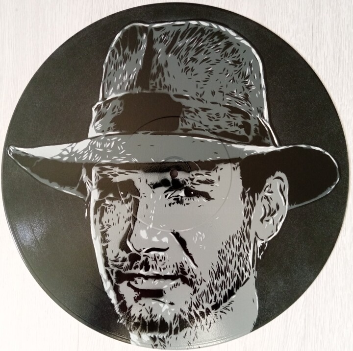 Peinture intitulée "Indiana Jones" par Sérgio Clemente, Œuvre d'art originale, Acrylique