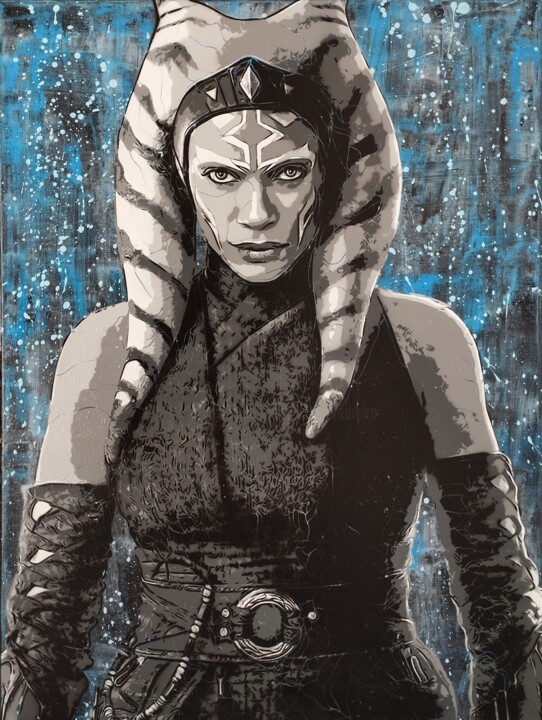 Painting titled "Ahsoka" by Sérgio Clemente, Original Artwork, Acrylic