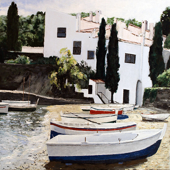 Painting titled "Portlligat" by Sergio Decoster, Original Artwork