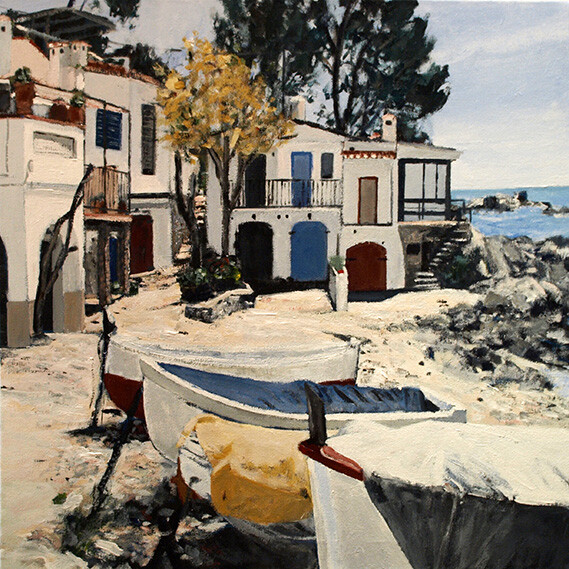 Painting titled "Palafrugell" by Sergio Decoster, Original Artwork