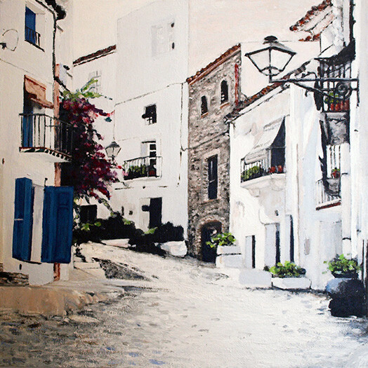 Malerei mit dem Titel "Cadaqués VI" von Sergio Decoster, Original-Kunstwerk, Öl