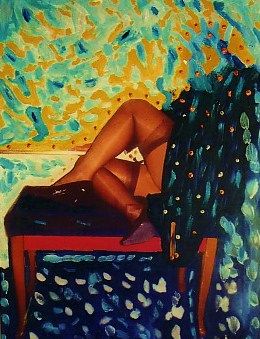 Peinture intitulée "mujer escondida deb…" par Sergio Di Cori Modigliani, Œuvre d'art originale