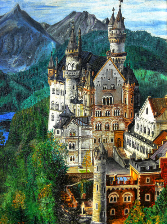 Pittura intitolato "Baviera" da Sergio Lanna (Sir Joe), Opera d'arte originale, Olio Montato su Telaio per barella in legno