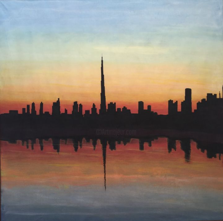 Painting titled "Dubai" by Sergio Repossini, Original Artwork, Acrylic