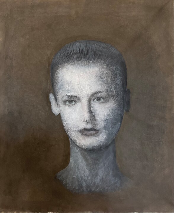 Pintura titulada "Portrait of woman" por Sergio Repossini, Obra de arte original, Acrílico