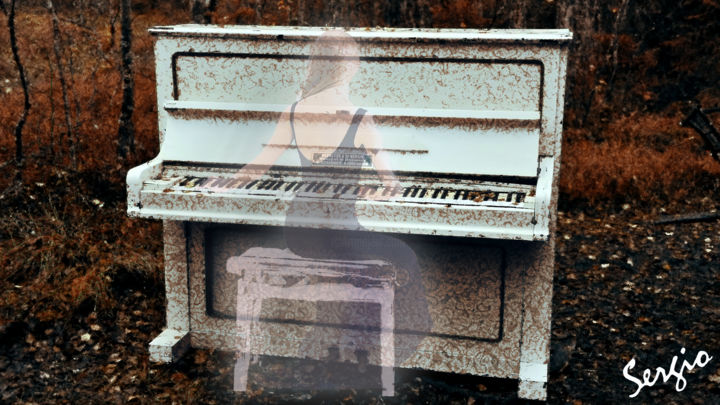 Photography titled "Le Piano" by Sergio, Original Artwork, Manipulated Photography