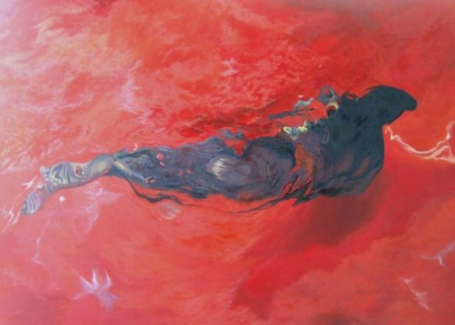 Pintura intitulada "Mergulho III" por Sérgio Cioglia, Obras de arte originais, Óleo