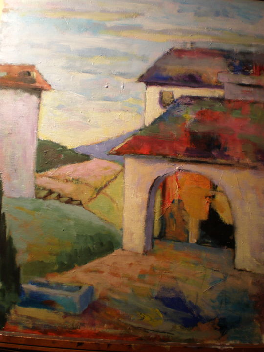 Painting titled "Paesaggio Toscano" by Sergio Giardina, Original Artwork