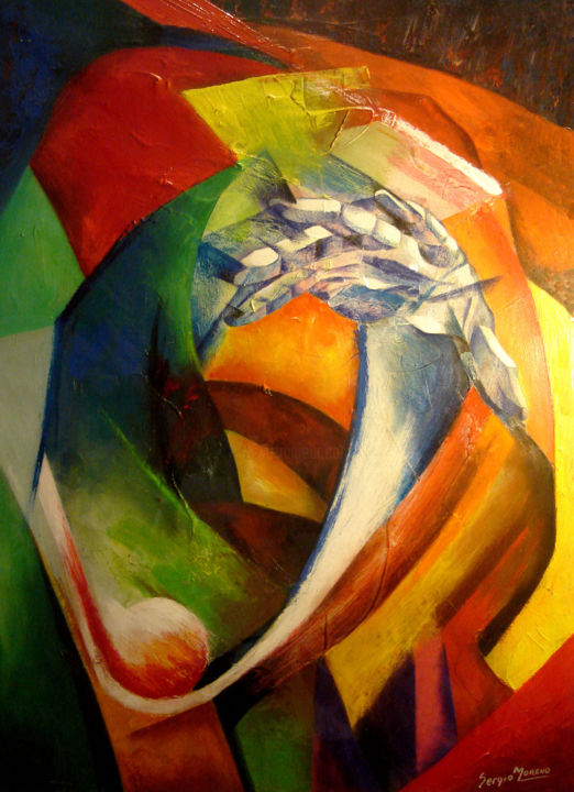Pintura titulada "Atrapando ilusiones" por Sergio Moreno Miraglia, Obra de arte original, Acrílico Montado en Panel de madera