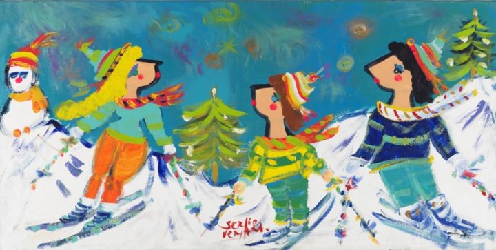 Painting titled "AIRE PURO" by Sergio Vergara, Original Art, Oil