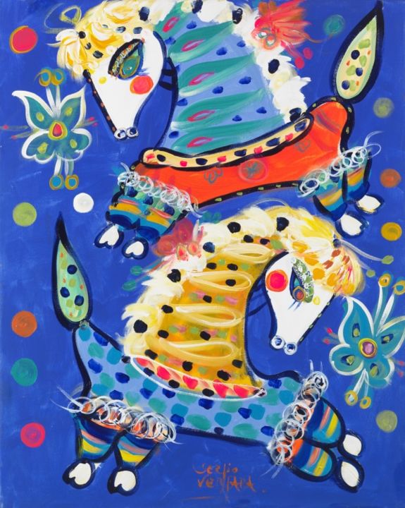 Painting titled "COMO ARRIBA ES ABAJO" by Sergio Vergara, Original Art, Oil