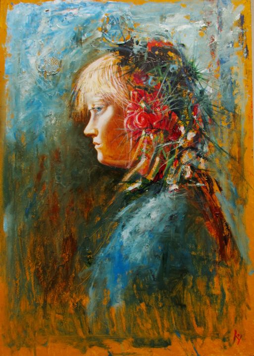 Painting titled "Flora" by Serg  Roy, Original Artwork, Oil