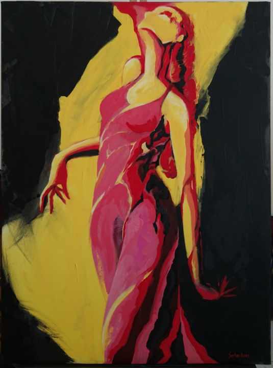 Painting titled "A Woman 2" by Serhat Avci, Original Artwork, Other