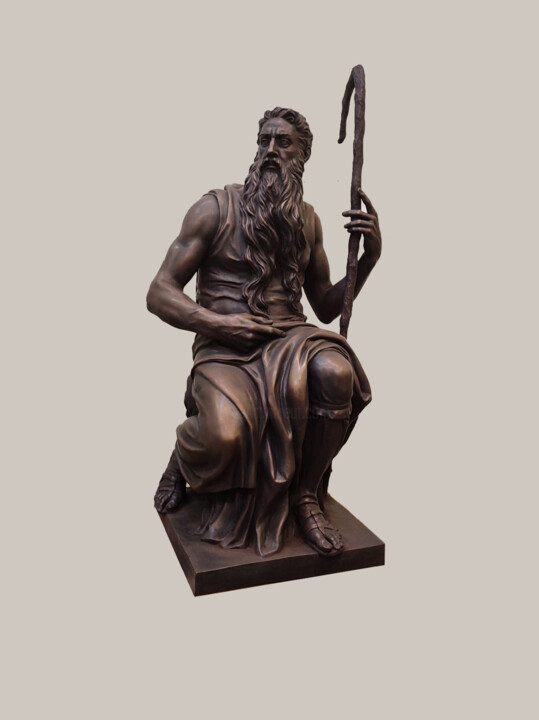 Sculpture titled "Abraham" by Serhii Brylov, Original Artwork, Bronze