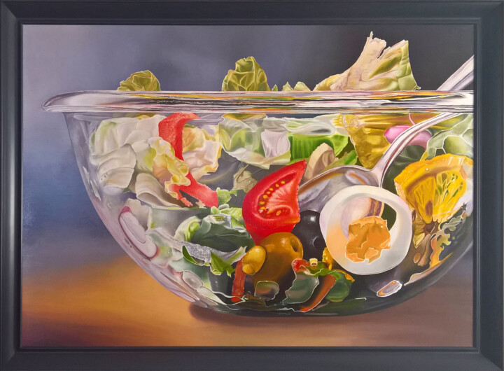 Peinture intitulée "Salad" par Serhii Zapasnyi, Œuvre d'art originale, Huile