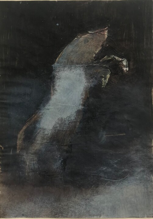 Картина под названием "jumping bull" - Sergii Shkoliar, Подлинное произведение искусства, Акрил
