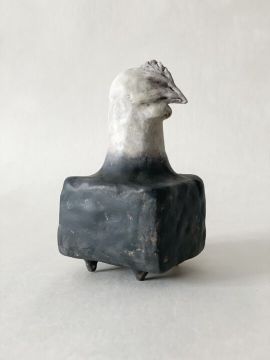 Sculpture titled ""Geometry of birds.…" by Marina Shavyrina-Shkoliar, Original Artwork, Polymer clay