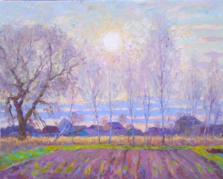 Painting titled "Spring sun" by Serhiy Vutyanov, Original Artwork, Oil