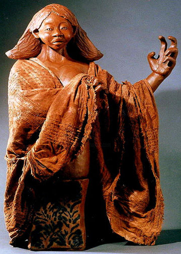 Sculpture titled "RED CLAY MOTHER WIS…" by Serinity Knight, Original Artwork