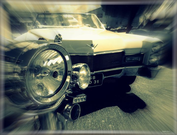 Fotografie getiteld "King Road Cadillac" door Stephan Serris, Origineel Kunstwerk, Digitale fotografie