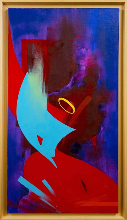 Painting titled "Shifting perceptions" by Serval, Original Artwork, Oil Mounted on Wood Stretcher frame