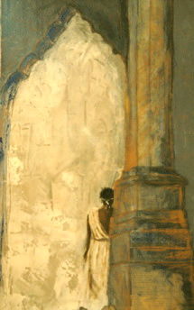 Peinture intitulée "Temple Jaïn" par Servane Havette, Œuvre d'art originale, Huile