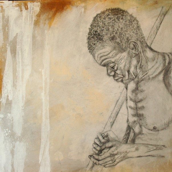Peinture intitulée "Mamadou" par Servane Havette, Œuvre d'art originale, Huile