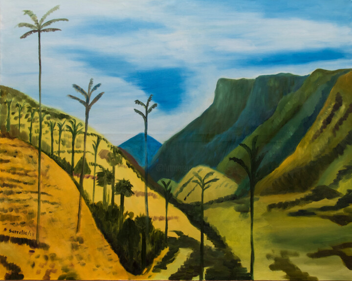 "Valle del cocora # 2" başlıklı Tablo Servelio Hernández Sierra tarafından, Orijinal sanat, Petrol