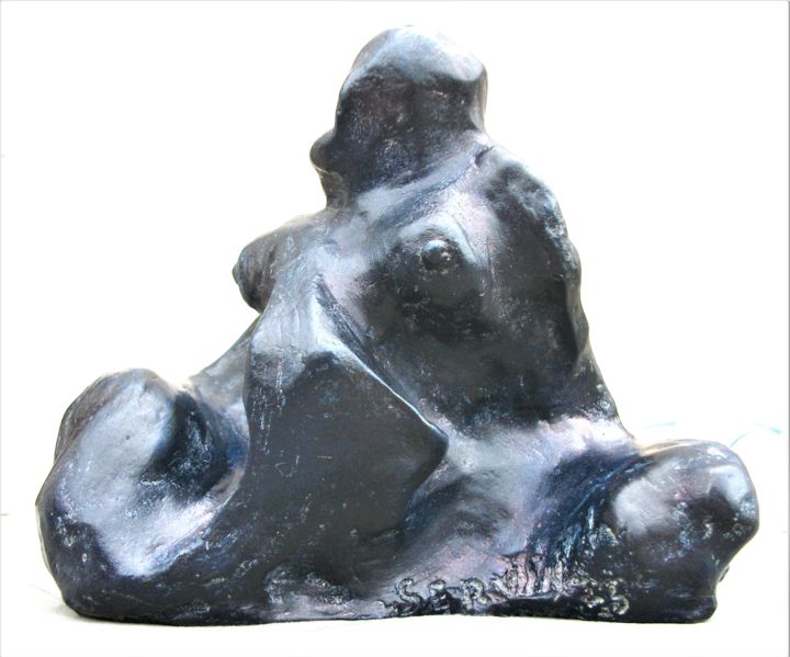 Sculpture intitulée "Antinéa (nu)" par Servin, Œuvre d'art originale, Bronze