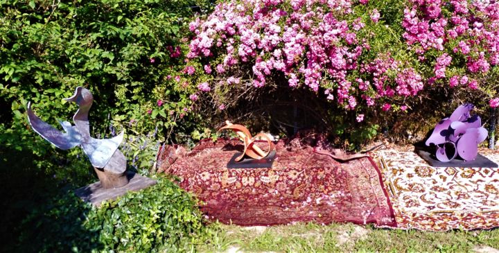 Fotografia intitulada "trio au jardin" por Servin, Obras de arte originais, Fotografia digital