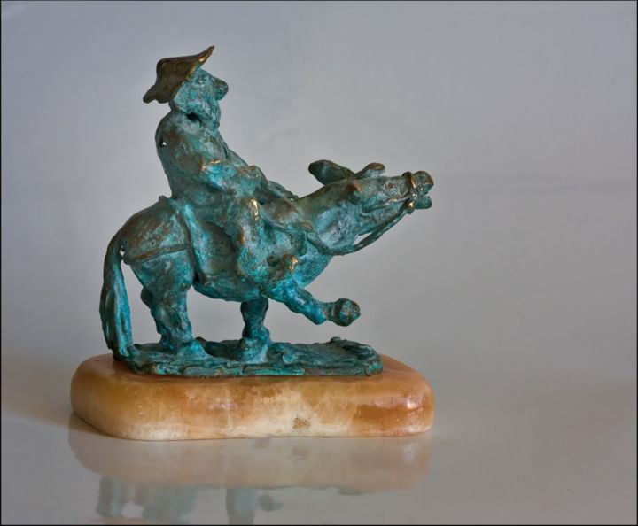 Escultura titulada "Sancho Panza-bronz…" por Seryoja Stefanov, Obra de arte original, Metales