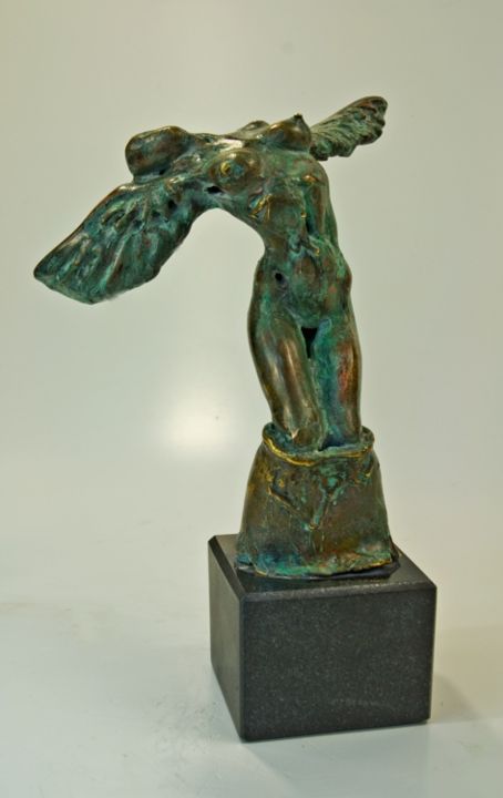 Sculpture titled "polet-bronz" by Seryoja Stefanov, Original Artwork, Metals