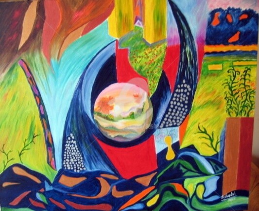 Digital Arts titled "Reinventing the Whe…" by Sesha, Original Artwork, Oil
