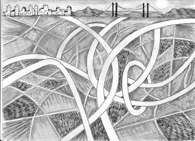 Grafika cyfrowa / sztuka generowana cyfrowo zatytułowany „San Fransisco Citis…” autorstwa Sesha, Oryginalna praca, Inny