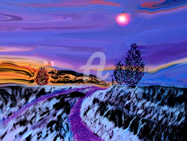 Digital Arts titled "Summer Night" by Sesha, Original Artwork