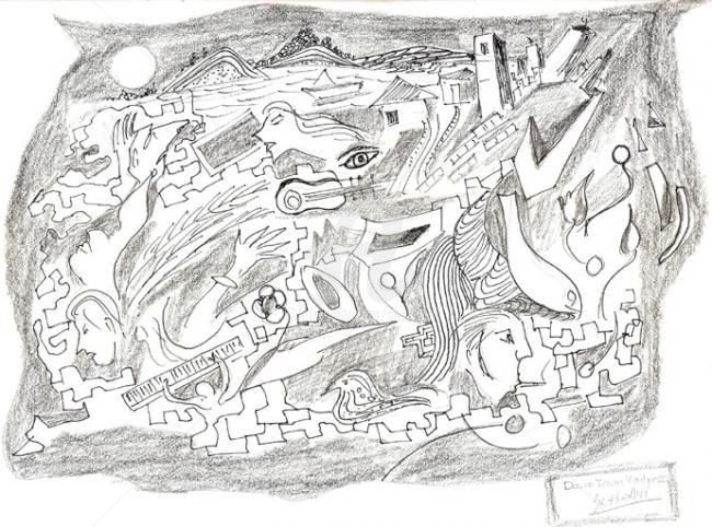 Digital Arts titled "Citiscape" by Seshadri, Original Artwork