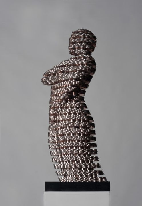 Escultura intitulada "Laminate" por Seungwoo Kim, Obras de arte originais, Aço inoxidável